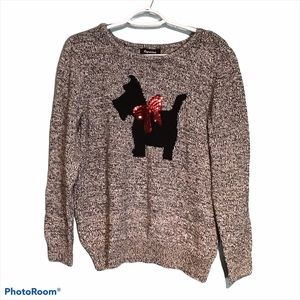 ✨CLEARANCE✨NWT Repartee Sweater w/Festive Dog size L